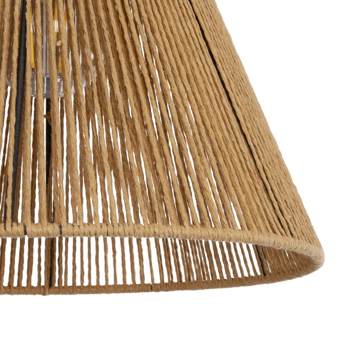 GLOBOSTAR® HUTT 205-0017 Boho Κρεμαστό Φωτιστικό Οροφής με Ντουί 1 x E27 AC 220-240V IP20 – Μπεζ – M25 x Π25 x Υ20cm