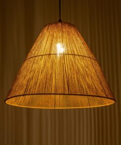 GLOBOSTAR® HUTT 205-0018 Boho Κρεμαστό Φωτιστικό Οροφής με Ντουί 1 x E27 AC 220-240V IP20 – Μπεζ – M50 x Π50 x Υ40cm