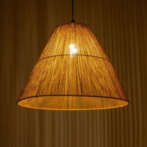 GLOBOSTAR® HUTT 205-0018 Boho Κρεμαστό Φωτιστικό Οροφής με Ντουί 1 x E27 AC 220-240V IP20 – Μπεζ – M50 x Π50 x Υ40cm