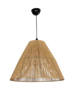 GLOBOSTAR® HUTT 205-0018 Boho Κρεμαστό Φωτιστικό Οροφής με Ντουί 1 x E27 AC 220-240V IP20 – Μπεζ – M50 x Π50 x Υ40cm