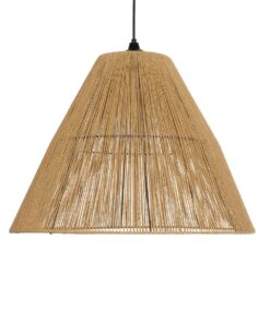 GLOBOSTAR® HUTT 205-0018 Boho Κρεμαστό Φωτιστικό Οροφής με Ντουί 1 x E27 AC 220-240V IP20 – Μπεζ – M50 x Π50 x Υ40cm