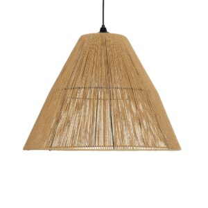 GLOBOSTAR® HUTT 205-0018 Boho Κρεμαστό Φωτιστικό Οροφής με Ντουί 1 x E27 AC 220-240V IP20 – Μπεζ – M50 x Π50 x Υ40cm
