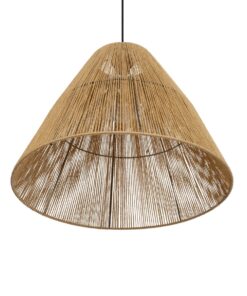 GLOBOSTAR® HUTT 205-0018 Boho Κρεμαστό Φωτιστικό Οροφής με Ντουί 1 x E27 AC 220-240V IP20 – Μπεζ – M50 x Π50 x Υ40cm