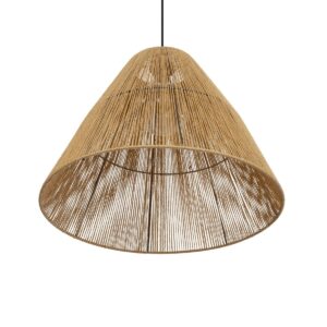 GLOBOSTAR® HUTT 205-0018 Boho Κρεμαστό Φωτιστικό Οροφής με Ντουί 1 x E27 AC 220-240V IP20 – Μπεζ – M50 x Π50 x Υ40cm
