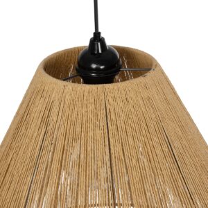 GLOBOSTAR® HUTT 205-0018 Boho Κρεμαστό Φωτιστικό Οροφής με Ντουί 1 x E27 AC 220-240V IP20 – Μπεζ – M50 x Π50 x Υ40cm