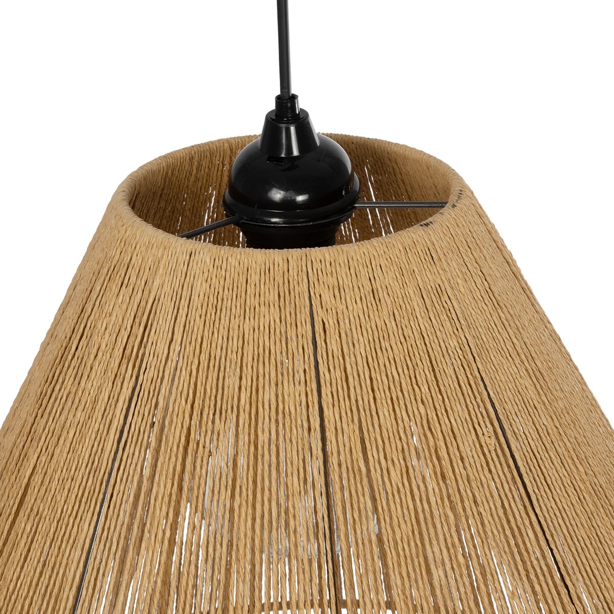 GLOBOSTAR® HUTT 205-0018 Boho Κρεμαστό Φωτιστικό Οροφής με Ντουί 1 x E27 AC 220-240V IP20 – Μπεζ – M50 x Π50 x Υ40cm