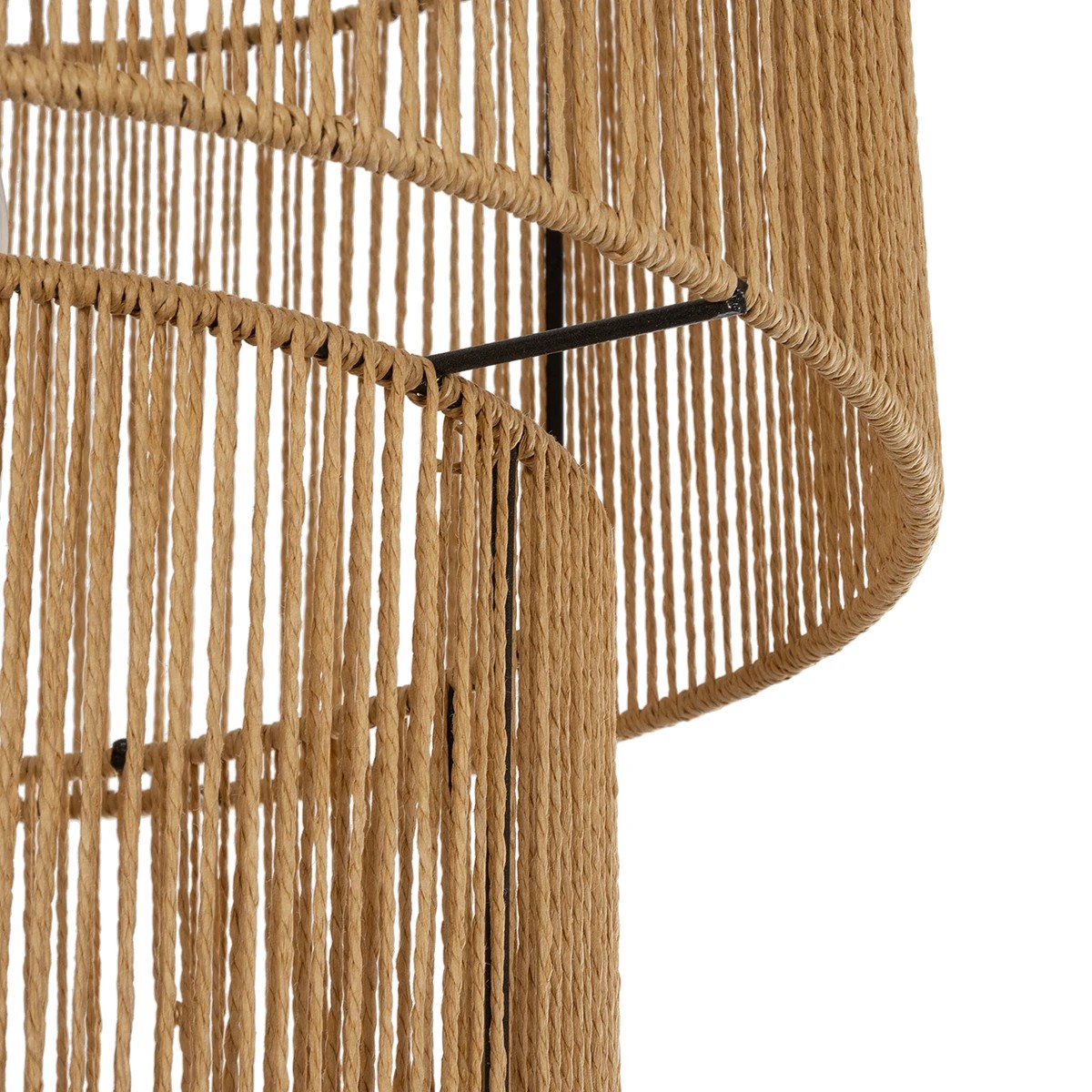 GLOBOSTAR® ROXXI 205-0019 Boho Κρεμαστό Φωτιστικό Οροφής με Ντουί 1 x E27 AC 220-240V IP20 – Μπεζ – M35 x Π35 x Υ37cm