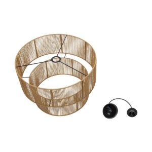 GLOBOSTAR® ROXXI 205-0020 Boho Κρεμαστό Φωτιστικό Οροφής με Ντουί 1 x E27 AC 220-240V IP20 – Μπεζ – M50 x Π50 x Υ36cm