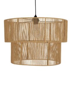 GLOBOSTAR® ROXXI 205-0020 Boho Κρεμαστό Φωτιστικό Οροφής με Ντουί 1 x E27 AC 220-240V IP20 – Μπεζ – M50 x Π50 x Υ36cm