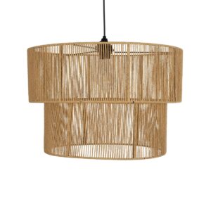 GLOBOSTAR® ROXXI 205-0020 Boho Κρεμαστό Φωτιστικό Οροφής με Ντουί 1 x E27 AC 220-240V IP20 – Μπεζ – M50 x Π50 x Υ36cm