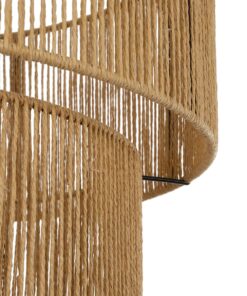 GLOBOSTAR® ROXXI 205-0020 Boho Κρεμαστό Φωτιστικό Οροφής με Ντουί 1 x E27 AC 220-240V IP20 – Μπεζ – M50 x Π50 x Υ36cm