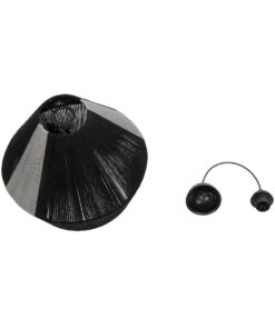 GLOBOSTAR® ANGULUS 205-0021 Boho Κρεμαστό Φωτιστικό Οροφής με Ντουί 1 x E27 AC 220-240V IP20 – Μαύρο & Γκρι – M40 x Π40 x Υ35cm