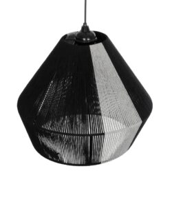 GLOBOSTAR® ANGULUS 205-0021 Boho Κρεμαστό Φωτιστικό Οροφής με Ντουί 1 x E27 AC 220-240V IP20 – Μαύρο & Γκρι – M40 x Π40 x Υ35cm