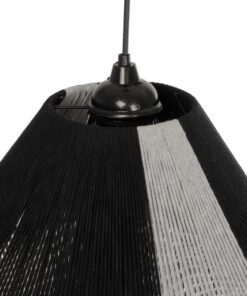 GLOBOSTAR® ANGULUS 205-0021 Boho Κρεμαστό Φωτιστικό Οροφής με Ντουί 1 x E27 AC 220-240V IP20 – Μαύρο & Γκρι – M40 x Π40 x Υ35cm