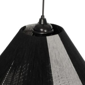 GLOBOSTAR® ANGULUS 205-0021 Boho Κρεμαστό Φωτιστικό Οροφής με Ντουί 1 x E27 AC 220-240V IP20 – Μαύρο & Γκρι – M40 x Π40 x Υ35cm