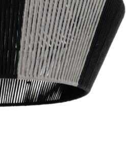 GLOBOSTAR® ANGULUS 205-0021 Boho Κρεμαστό Φωτιστικό Οροφής με Ντουί 1 x E27 AC 220-240V IP20 – Μαύρο & Γκρι – M40 x Π40 x Υ35cm