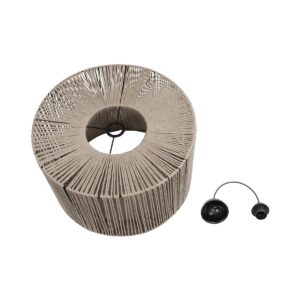 GLOBOSTAR® ZYLINDER 205-0022 Boho Κρεμαστό Φωτιστικό Οροφής με Ντουί 1 x E27 AC 220-240V IP20 – Μπεζ – M50 x Π50 x Υ32cm