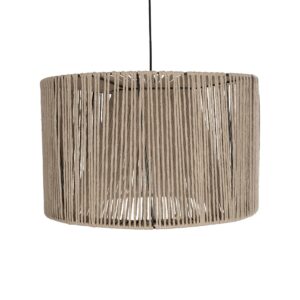 GLOBOSTAR® ZYLINDER 205-0022 Boho Κρεμαστό Φωτιστικό Οροφής με Ντουί 1 x E27 AC 220-240V IP20 – Μπεζ – M50 x Π50 x Υ32cm