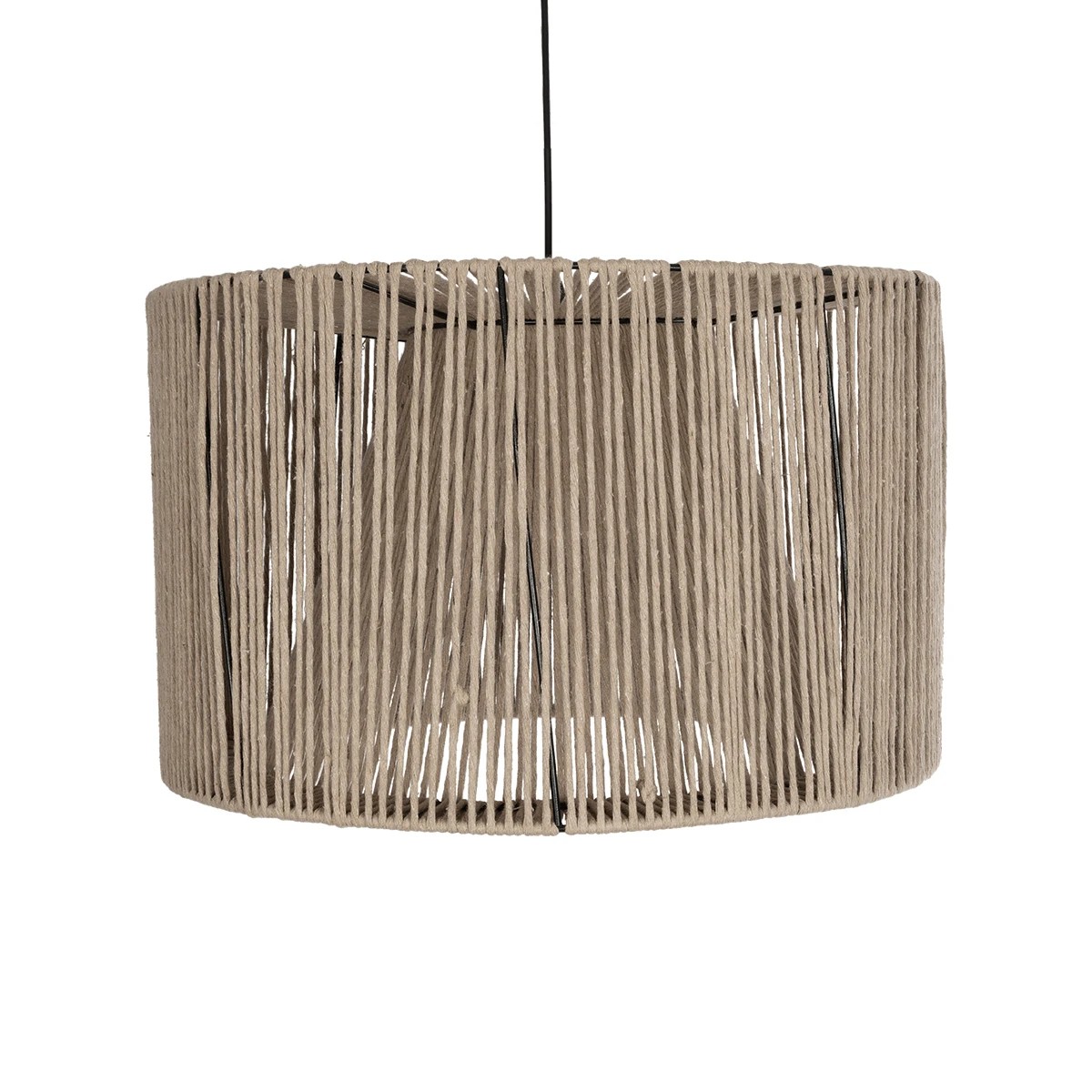 GLOBOSTAR® ZYLINDER 205-0022 Boho Κρεμαστό Φωτιστικό Οροφής με Ντουί 1 x E27 AC 220-240V IP20 – Μπεζ – M50 x Π50 x Υ32cm