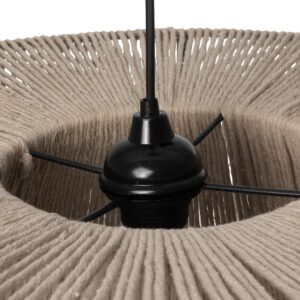 GLOBOSTAR® ZYLINDER 205-0022 Boho Κρεμαστό Φωτιστικό Οροφής με Ντουί 1 x E27 AC 220-240V IP20 – Μπεζ – M50 x Π50 x Υ32cm