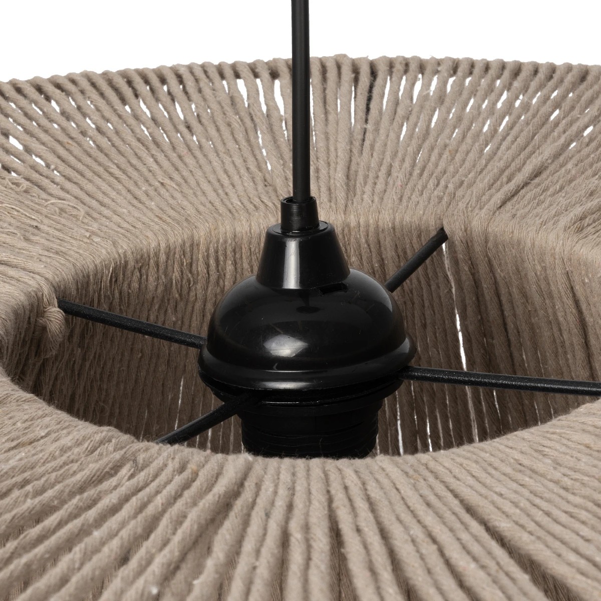 GLOBOSTAR® ZYLINDER 205-0022 Boho Κρεμαστό Φωτιστικό Οροφής με Ντουί 1 x E27 AC 220-240V IP20 – Μπεζ – M50 x Π50 x Υ32cm