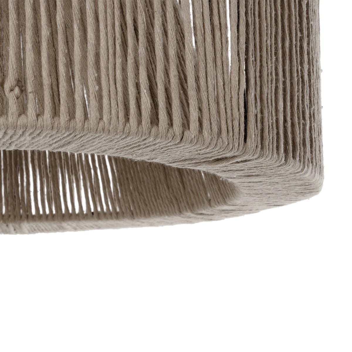 GLOBOSTAR® ZYLINDER 205-0022 Boho Κρεμαστό Φωτιστικό Οροφής με Ντουί 1 x E27 AC 220-240V IP20 – Μπεζ – M50 x Π50 x Υ32cm