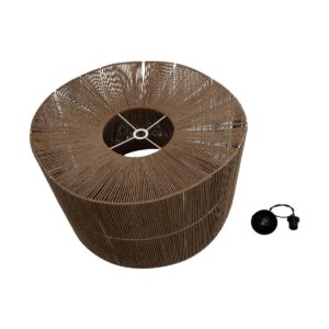 GLOBOSTAR® ZYLINDER 205-0023 Boho Κρεμαστό Φωτιστικό Οροφής με Ντουί 1 x E27 AC 220-240V IP20 – Καφέ – M80 x Π80 x Υ51cm