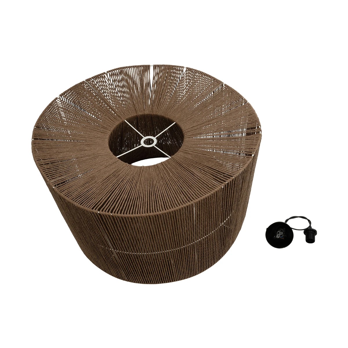 GLOBOSTAR® ZYLINDER 205-0023 Boho Κρεμαστό Φωτιστικό Οροφής με Ντουί 1 x E27 AC 220-240V IP20 – Καφέ – M80 x Π80 x Υ51cm