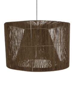 GLOBOSTAR® ZYLINDER 205-0023 Boho Κρεμαστό Φωτιστικό Οροφής με Ντουί 1 x E27 AC 220-240V IP20 – Καφέ – M80 x Π80 x Υ51cm