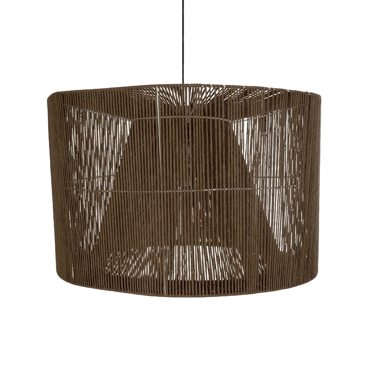 GLOBOSTAR® ZYLINDER 205-0023 Boho Κρεμαστό Φωτιστικό Οροφής με Ντουί 1 x E27 AC 220-240V IP20 – Καφέ – M80 x Π80 x Υ51cm