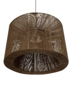 GLOBOSTAR® ZYLINDER 205-0023 Boho Κρεμαστό Φωτιστικό Οροφής με Ντουί 1 x E27 AC 220-240V IP20 – Καφέ – M80 x Π80 x Υ51cm