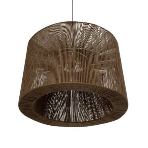 GLOBOSTAR® ZYLINDER 205-0023 Boho Κρεμαστό Φωτιστικό Οροφής με Ντουί 1 x E27 AC 220-240V IP20 – Καφέ – M80 x Π80 x Υ51cm
