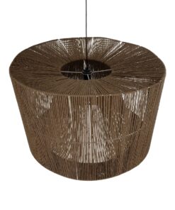 GLOBOSTAR® ZYLINDER 205-0023 Boho Κρεμαστό Φωτιστικό Οροφής με Ντουί 1 x E27 AC 220-240V IP20 – Καφέ – M80 x Π80 x Υ51cm