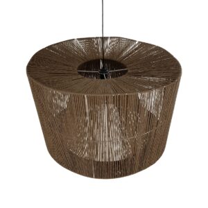 GLOBOSTAR® ZYLINDER 205-0023 Boho Κρεμαστό Φωτιστικό Οροφής με Ντουί 1 x E27 AC 220-240V IP20 – Καφέ – M80 x Π80 x Υ51cm