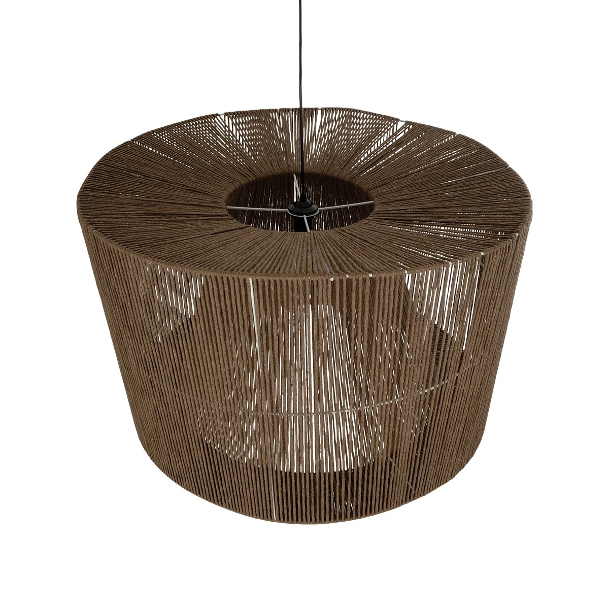 GLOBOSTAR® ZYLINDER 205-0023 Boho Κρεμαστό Φωτιστικό Οροφής με Ντουί 1 x E27 AC 220-240V IP20 – Καφέ – M80 x Π80 x Υ51cm