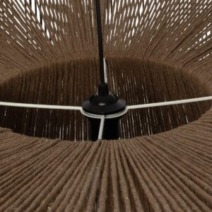 GLOBOSTAR® ZYLINDER 205-0023 Boho Κρεμαστό Φωτιστικό Οροφής με Ντουί 1 x E27 AC 220-240V IP20 – Καφέ – M80 x Π80 x Υ51cm