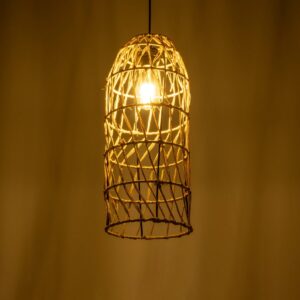 GLOBOSTAR® NETI 205-0024 Boho Κρεμαστό Φωτιστικό Οροφής με Ντουί 1 x E27 AC 220-240V IP20 – Μπεζ – M20 x Π20 x Υ49cm