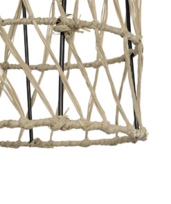 GLOBOSTAR® NETI 205-0024 Boho Κρεμαστό Φωτιστικό Οροφής με Ντουί 1 x E27 AC 220-240V IP20 – Μπεζ – M20 x Π20 x Υ49cm