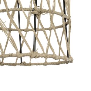 GLOBOSTAR® NETI 205-0024 Boho Κρεμαστό Φωτιστικό Οροφής με Ντουί 1 x E27 AC 220-240V IP20 – Μπεζ – M20 x Π20 x Υ49cm