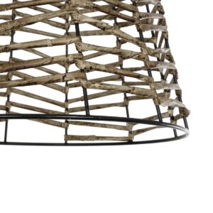 GLOBOSTAR® NETZ 205-0026 Boho Κρεμαστό Φωτιστικό Οροφής με Ντουί 1 x E27 AC 220-240V IP20 – Μπεζ – M30 x Π30 x Υ38cm