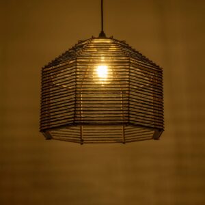 GLOBOSTAR® VORK 205-0027 Boho Κρεμαστό Φωτιστικό Οροφής με Ντουί 1 x E27 AC 220-240V IP20 – Μαύρο – M40 x Π40 x Υ36cm