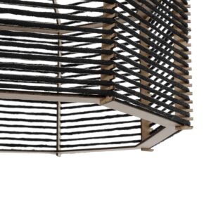 GLOBOSTAR® VORK 205-0027 Boho Κρεμαστό Φωτιστικό Οροφής με Ντουί 1 x E27 AC 220-240V IP20 – Μαύρο – M40 x Π40 x Υ36cm