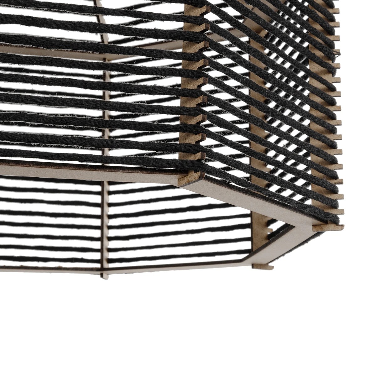 GLOBOSTAR® VORK 205-0027 Boho Κρεμαστό Φωτιστικό Οροφής με Ντουί 1 x E27 AC 220-240V IP20 – Μαύρο – M40 x Π40 x Υ36cm