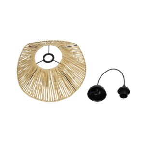 GLOBOSTAR® CHAPEAU 205-0028 Boho Κρεμαστό Φωτιστικό Οροφής με Ντουί 1 x E27 AC 220-240V IP20 – Μπεζ – M41 x Π41 x Υ17cm