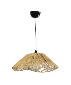 GLOBOSTAR® CHAPEAU 205-0028 Boho Κρεμαστό Φωτιστικό Οροφής με Ντουί 1 x E27 AC 220-240V IP20 – Μπεζ – M41 x Π41 x Υ17cm