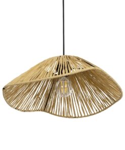 GLOBOSTAR® CHAPEAU 205-0028 Boho Κρεμαστό Φωτιστικό Οροφής με Ντουί 1 x E27 AC 220-240V IP20 – Μπεζ – M41 x Π41 x Υ17cm