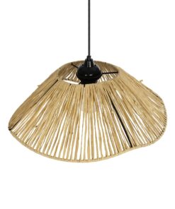 GLOBOSTAR® CHAPEAU 205-0028 Boho Κρεμαστό Φωτιστικό Οροφής με Ντουί 1 x E27 AC 220-240V IP20 – Μπεζ – M41 x Π41 x Υ17cm