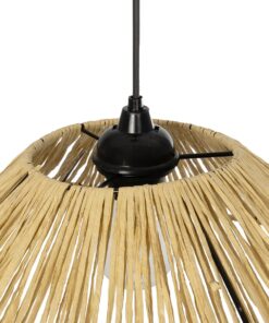 GLOBOSTAR® CHAPEAU 205-0028 Boho Κρεμαστό Φωτιστικό Οροφής με Ντουί 1 x E27 AC 220-240V IP20 – Μπεζ – M41 x Π41 x Υ17cm