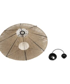 GLOBOSTAR® OVNI 205-0029 Boho Κρεμαστό Φωτιστικό Οροφής με Ντουί 1 x E27 AC 220-240V IP20 – Μπεζ – M60 x Π60 x Υ29cm