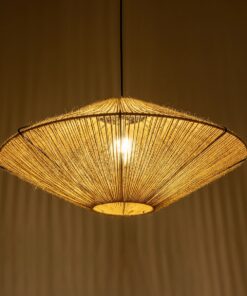 GLOBOSTAR® OVNI 205-0029 Boho Κρεμαστό Φωτιστικό Οροφής με Ντουί 1 x E27 AC 220-240V IP20 – Μπεζ – M60 x Π60 x Υ29cm